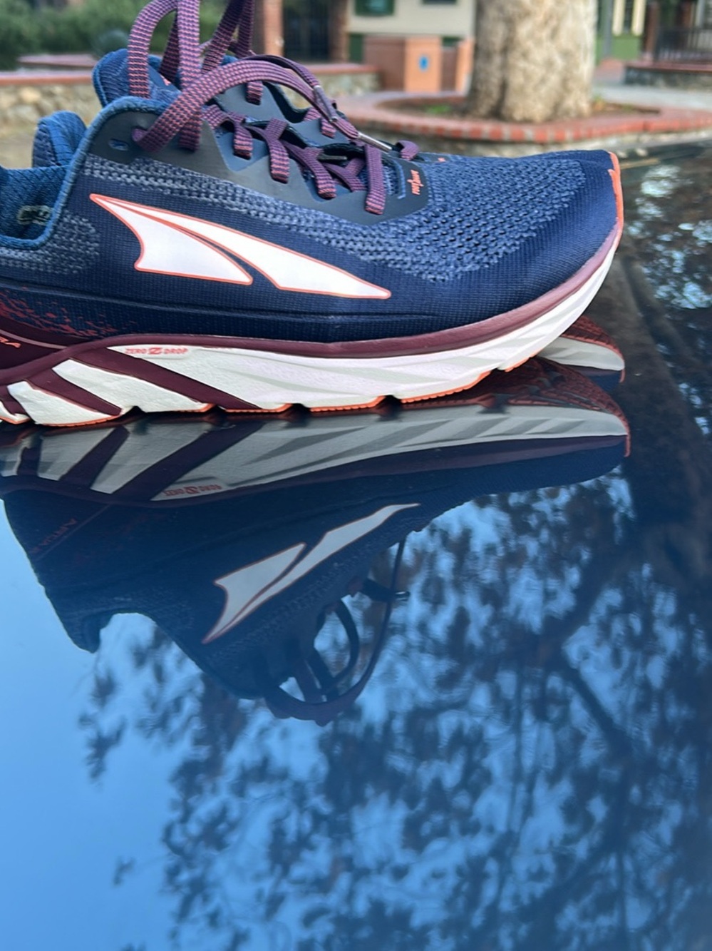 Altra Women's Navy with Plum and Coral Running Shoe